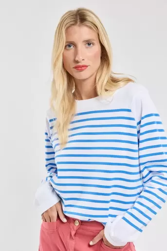 Oversized Breton striped shirt - rustic cotton offre à 89€ sur Armor Lux