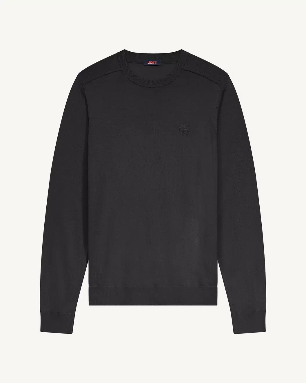 Pull en mailles col rond Noir Emile offre à 95€ sur JOTT