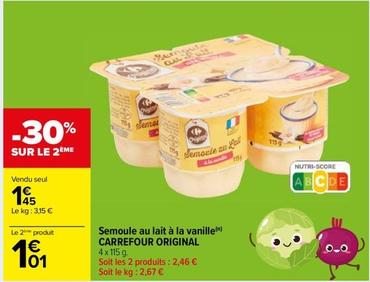 Carrefour - Original Semoule Au Lait À La Vanille offre à 1,45€ sur Carrefour