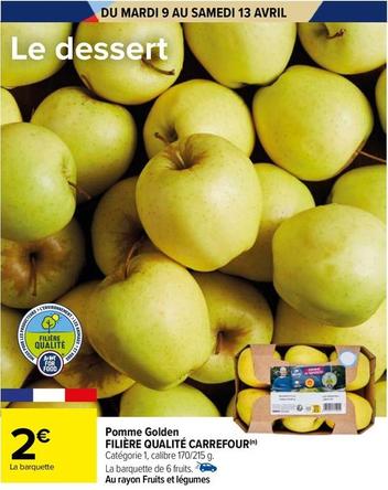 Carrefour - Pomme Golden Filière Qualité offre à 2€ sur Carrefour