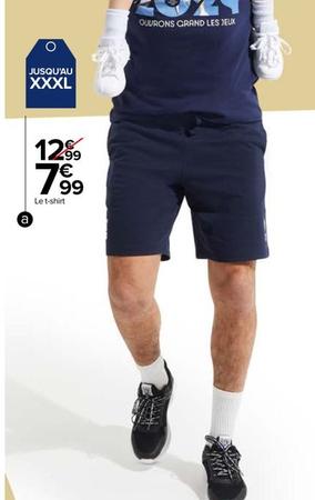 T Shirt Homme Des Jeux Olympiques De Paris 2024 offre à 7,99€ sur Carrefour