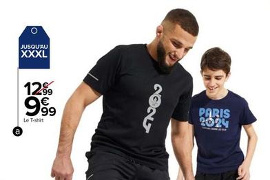 T-Shirt Sport Homme Des Jeux Olympiques De Paris 2024 offre à 9,99€ sur Carrefour