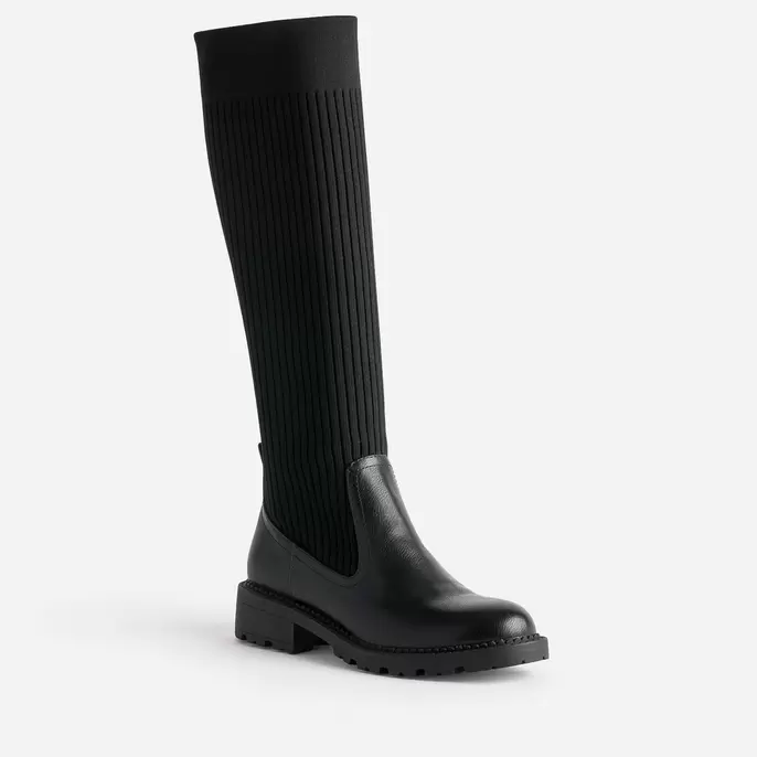 Botte-chaussette TEXTO noire bi matière offre à 89,99€ sur Texto