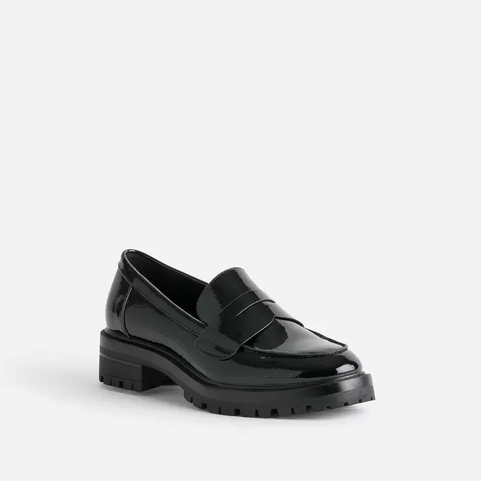 Mocassin TEXTO noir verni cranté offre à 59,99€ sur Texto