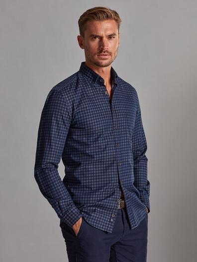 Chemise Allen en denim à motifs vichy