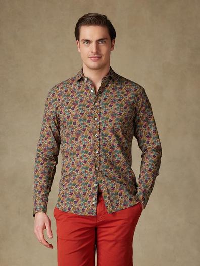 Chemise Stuart en lin à motif floral offre à 130€ sur Café Coton