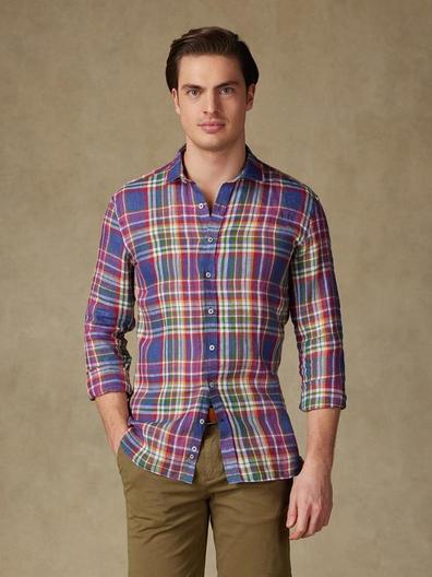 Chemise Oscar en lin à motif tartan offre à 130€ sur Café Coton