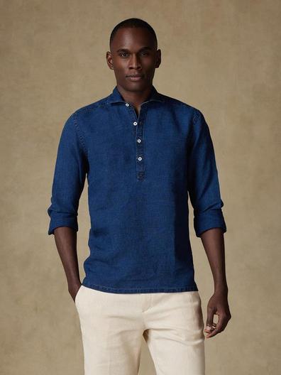 Chemise popover Kurt indigo offre à 130€ sur Café Coton