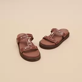 Sandales à plateformes en cuir glacé marron offre à 125€ sur Jonak