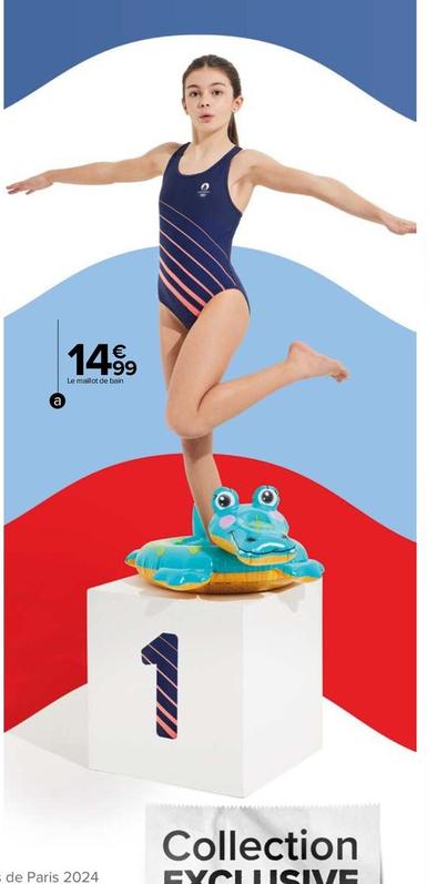 Maillot De Bain 1 Pièce Fille Des Jeux Olimpiques De Paris 2024 offre à 14,99€ sur Carrefour Express