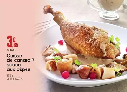 Cuisse De Canard Sauce Aux Cepes offre à 3,65€ sur E.Leclerc