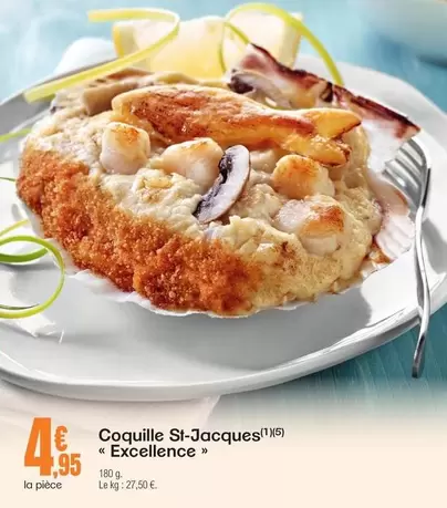 Coquille St-Jacques Excellence  offre à 4,95€ sur E.Leclerc