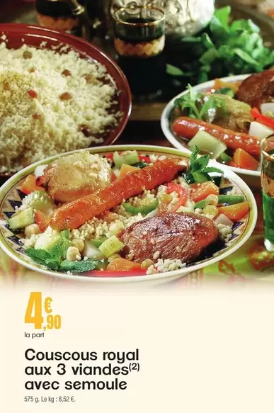 Couscous Royal Aux 3 Viandes Avec Semoule offre à 4,9€ sur E.Leclerc