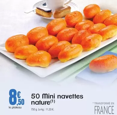 50 Mini Navettes Nature offre à 8,5€ sur E.Leclerc