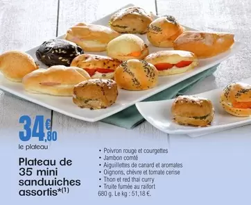 Plateau De 35 Mini Sandwiches  offre à 34,8€ sur E.Leclerc