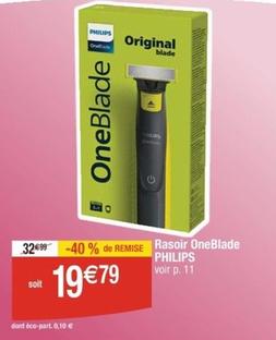 Philips - Rasoir OneBlade offre à 19,79€ sur Cora