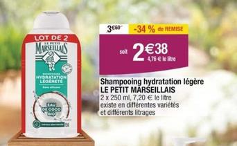 Le Petit Marseillais - Shampoing Hydratation Legere  offre à 2,38€ sur Cora