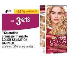 Garnier - Coloration Crème Permanente Color Sensation offre à 3,13€ sur Cora