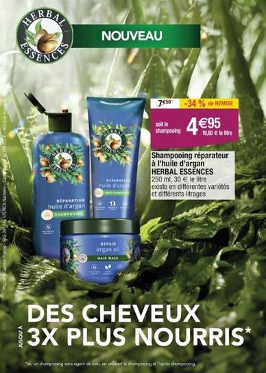 Herbal Essences - Shampooing Réparateur À L'Huile D'Argan offre à 4,95€ sur Cora