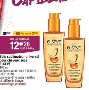 Elsève - Soin Sublimateur Universel Pour Cheveux Secs offre à 12,28€ sur Cora