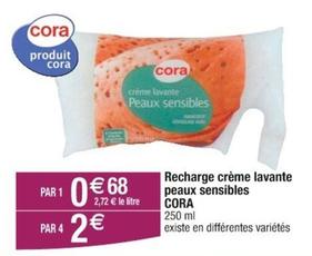 Cora - Recharge Creme Lavante Peaux Sensibles  offre à 0,68€ sur Cora