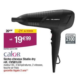Calor - Sèche Cheveux Studio Dry CV581LCO offre à 19,99€ sur Cora