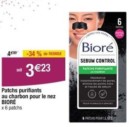 Bioré - Patchs Purifiants Au Charbon Pour Le Nez  offre à 3,23€ sur Cora