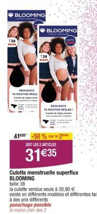 Blooming - Culotte Menstruelle Superflux offre à 31,35€ sur Cora