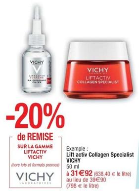Vichy - Lift Activ Collagen Specialist offre à 31,92€ sur Cora