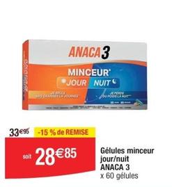 Anaca 3 - Gélules Minceur Jour/Nuit offre à 28,85€ sur Cora