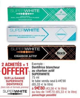 Superwhite - Dentifrice Blancheur Au Charbon Actif