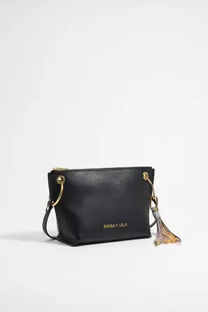 Sac moyen trapèze cuir noir offre à 191,2€ sur Bimba y Lola