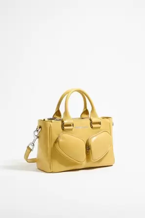 Sac cabas moyen Pocket cuir jaune topaze offre à 318,7€ sur Bimba y Lola