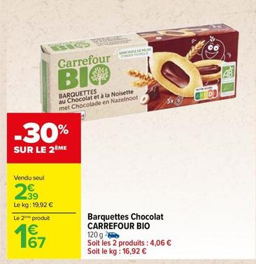 Carrefour - Barquettes Chocolat Bio