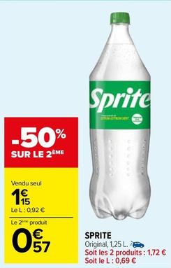 Sprite - Original 1,25 L. offre à 1,15€ sur Carrefour Market