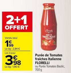 Florelli - Purée De Tomates Fraiches Italienne  offre à 1,99€ sur Carrefour Market