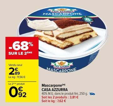 Casa Azzurra - Mascarpone offre à 2,89€ sur Carrefour Market