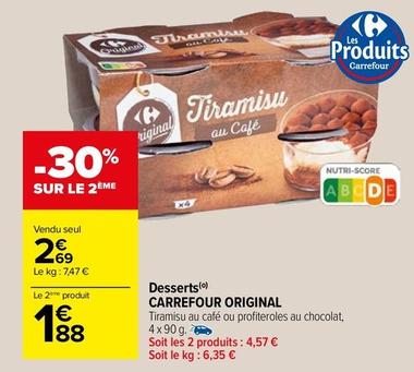 Carrefour - Desserts Original offre à 2,69€ sur Carrefour Market