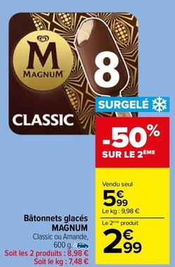 Algida - Bâtonnets Glacés Magnum offre à 5,99€ sur Carrefour Market