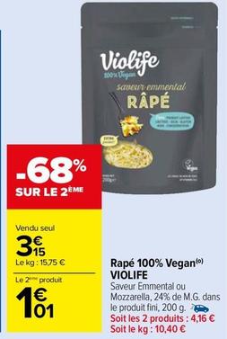 Violife - Rape 100% Vegan  offre à 3,15€ sur Carrefour Market