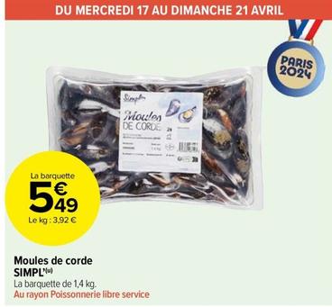 Simpl - Moules De Corde offre à 5,49€ sur Carrefour Market