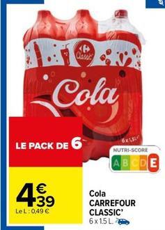 Carrefour - Cola Classic' offre à 4,39€ sur Carrefour Market