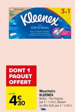 Kleenex - Mouchoirs  offre à 4,3€ sur Carrefour Market