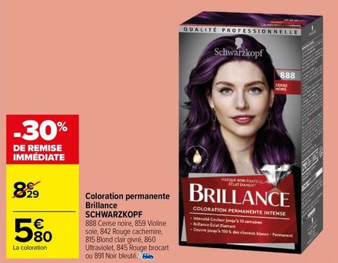 Schwarzkopf - Coloration Permanente Brillance  offre à 5,8€ sur Carrefour Market