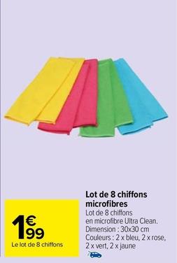 Lot De 8 Chiffons Microfibres offre à 1,99€ sur Carrefour Market