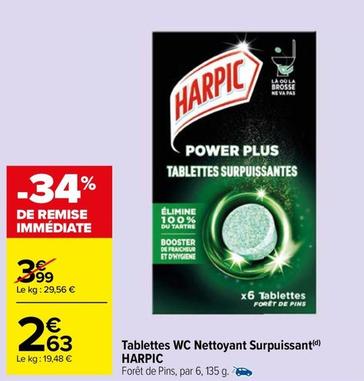Harpic - Tablettes Wc Nettoyant Surpuissant offre à 2,63€ sur Carrefour Market