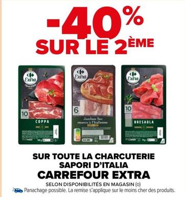 Carrefour - Sur Toute La Charcuterie Sapori D'Italia Extra offre sur Carrefour Market