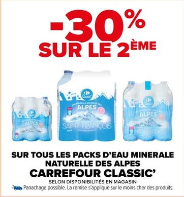 Carrefour - Sur Tous Les Packs D'Eau Minerale Naturelle Des Alpes Classic offre sur Carrefour Market