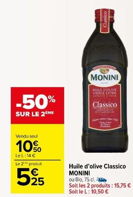 Monini - Huile D"Olive Classico  offre à 10,5€ sur Carrefour Market