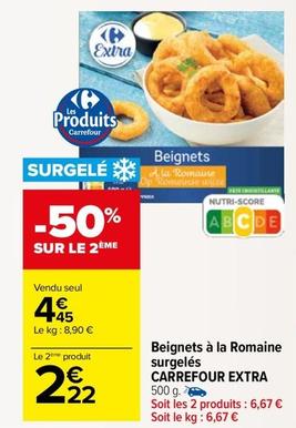 Carrefour - Beignets À La Romaine Surgelés Extra offre à 4,45€ sur Carrefour Market